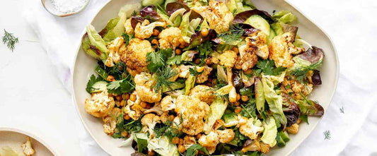 Roasted Cauliflower Salad with Manuka Honey Mustard Dressing
