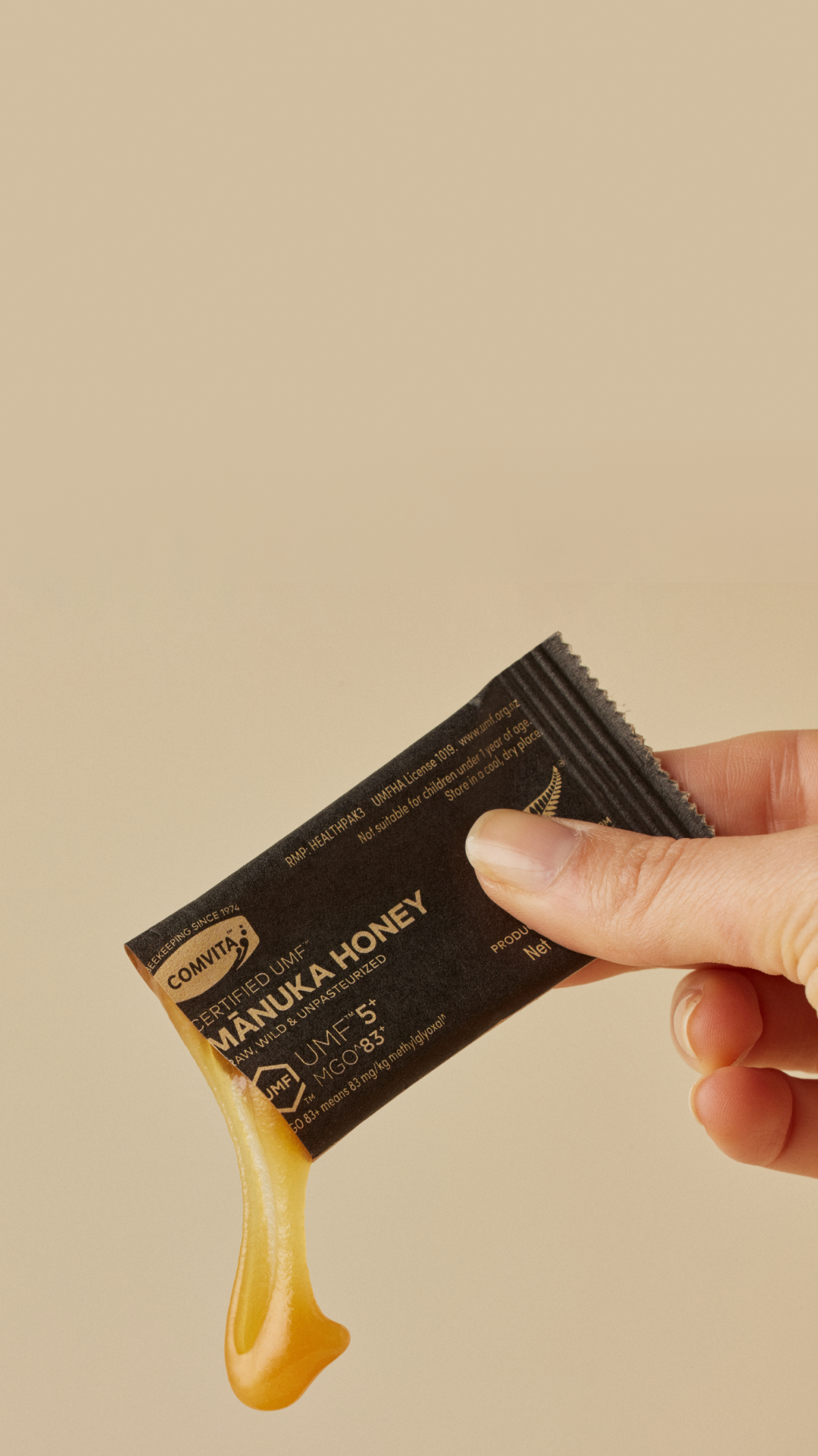packet held in hand