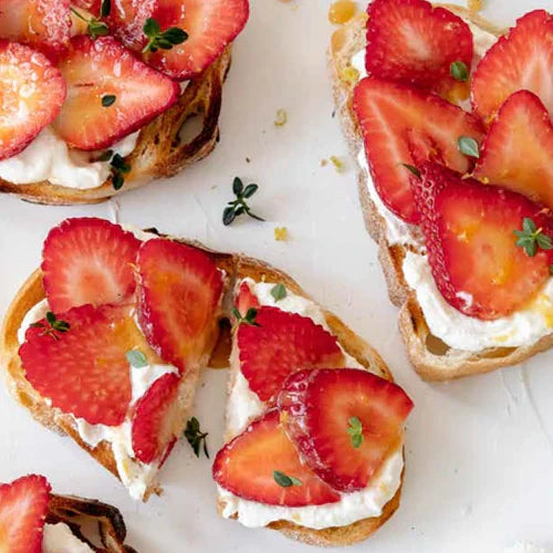Strawberry, Ricotta & Mānuka Honey Breakfast Toast