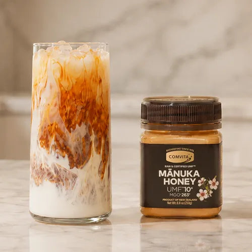 Salted Mānuka Honey Iced Latte