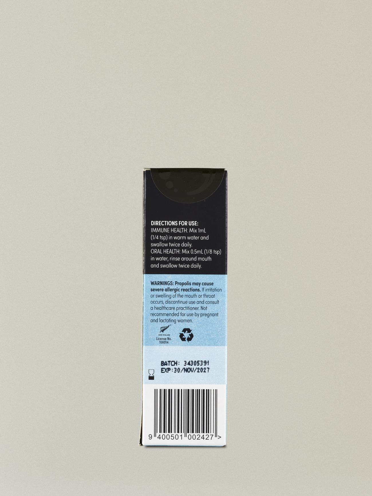 propolis extract box back