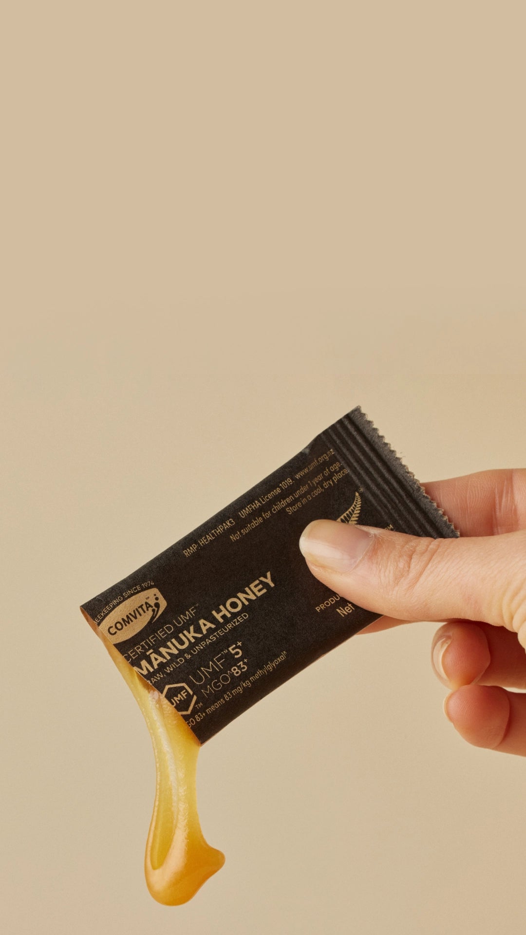 packet held in hand